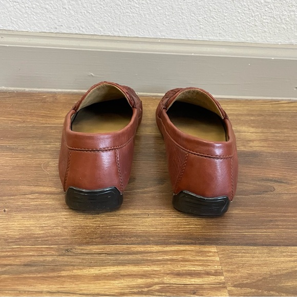 Robert Zur Petra Driving Moccasin Shoes Vintage Luggage Brown Glove Leather 8M - Picture 4 of 10
